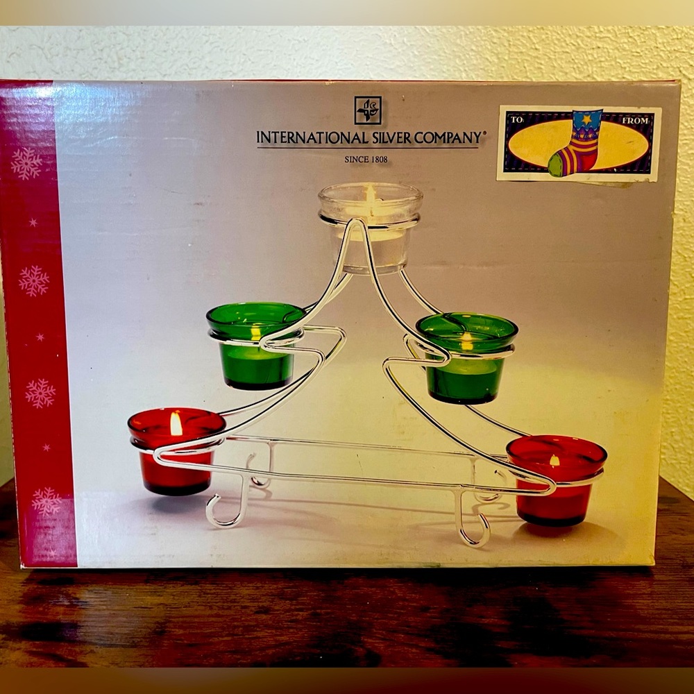Christmas Tree 5 Candle Holder